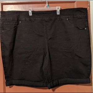 Terra & Sky Pull on Stretch Denim Shorts - PLUS SIZE